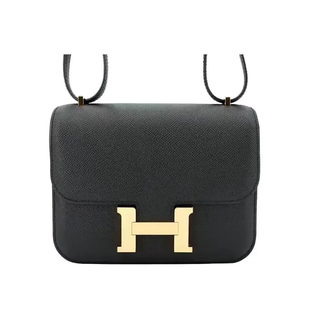Hermes Constance 18 Bag Epsom Leather for Women in Black/Gold Hermes Constance 18 Bag Epsom Leather for Women in Black/Gold