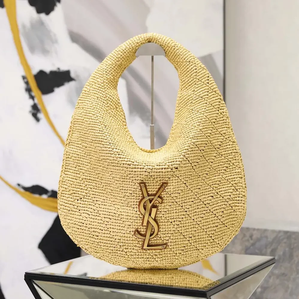 Saint Laurent YSL Icare Hobo In Raffia for Women