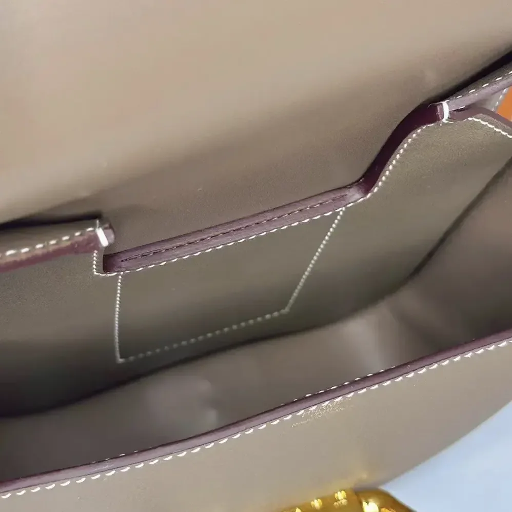 Hermes Della Cavalleria Mini Bag Epsom Leather for Women in Grey/Gold