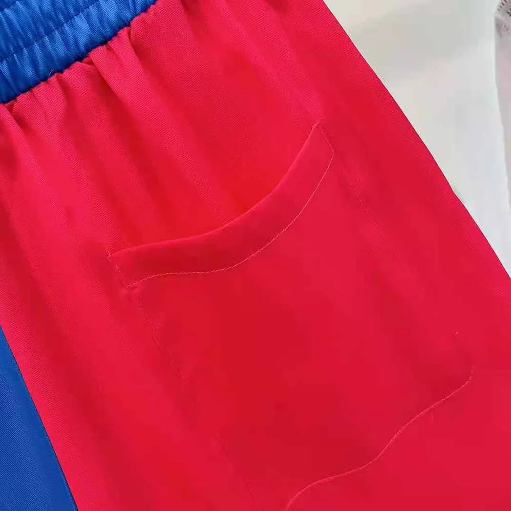 Dior Chez Moi Shorts Bright Pink and Fluorescent Blue Silk Twill for Women