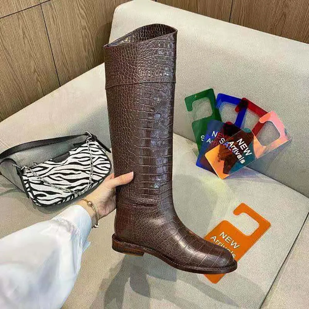 Fendi Karligraphy Brown Leather Boots for Women