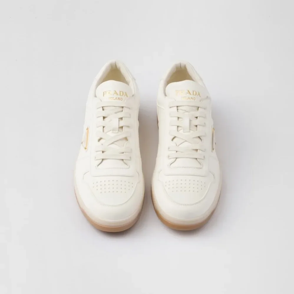 Prada Downtown Nappa Leather Sneakers Ivory 2EE364_038_F0304_F_D001 Prada Downtown Nappa Leather Sneakers Ivory 2EE364_038_F0304_F_D001