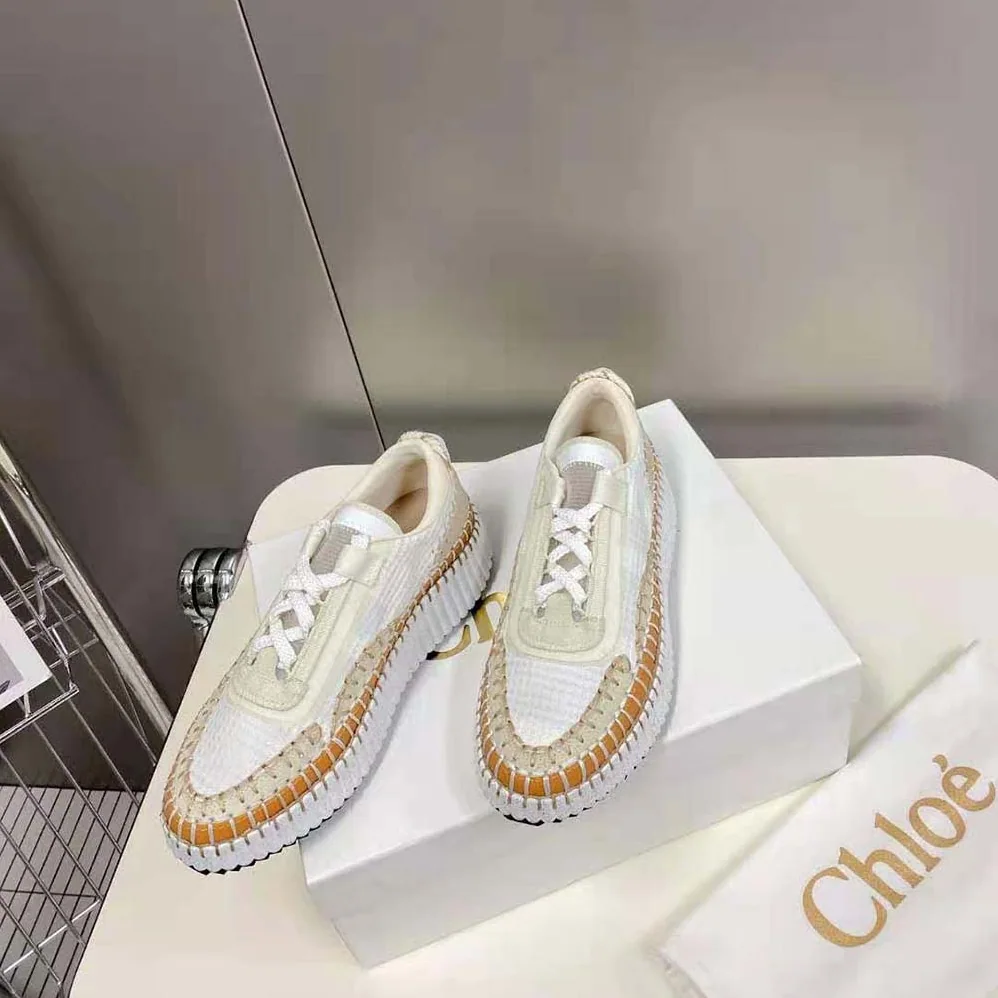 Chloe Nama Sneaker in Recycled Mesh for Women in White