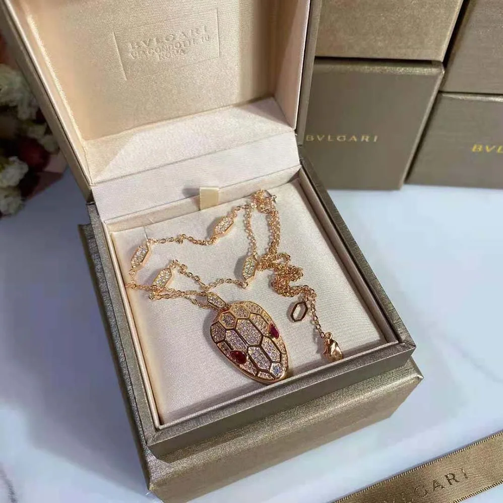Bvlgari Serpenti Necklace in 18 KT Rose Gold for Women Bvlgari Serpenti Necklace in 18 KT Rose Gold for Women