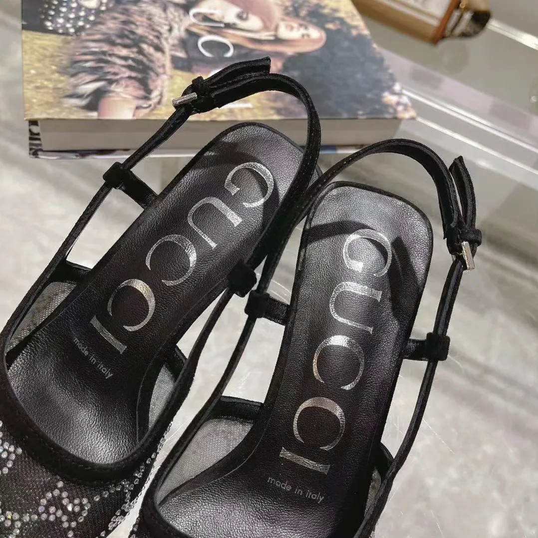 Gucci GG Slingback Mid for Women in Heel Pump Black