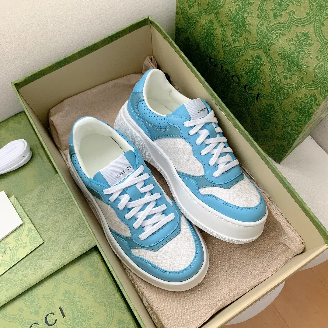 Gucci GG Sneaker Light Blue Supreme for Men Gucci GG Sneaker Light Blue Supreme for Men