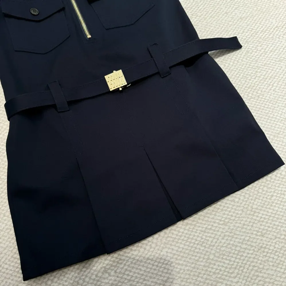 Miu Miu Chino Dress MF5411_1UPX_F0008_S_OOO for Women Miu Miu Chino Dress MF5411_1UPX_F0008_S_OOO for Women