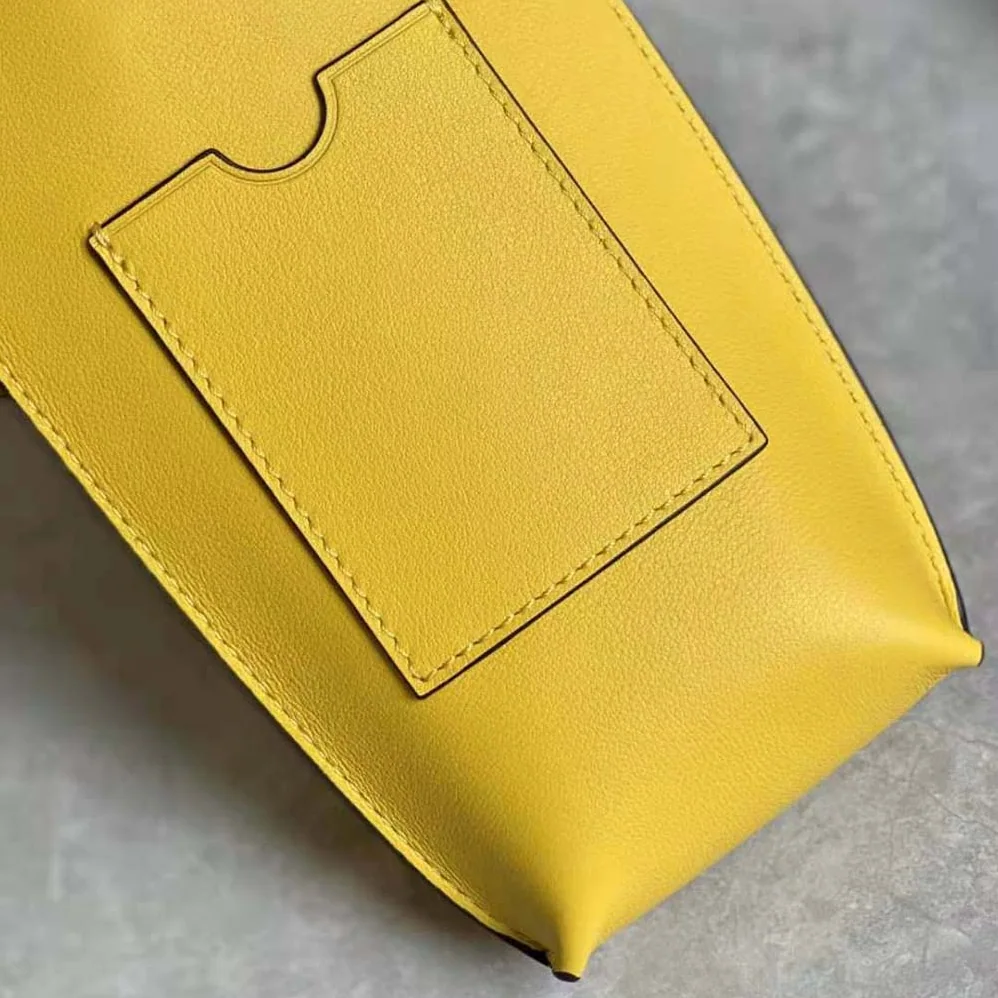 Loewe Elephant Pocket in Classic Calfskin for Women in Yellow Loewe Elephant Pocket in Classic Calfskin for Women in Yellow