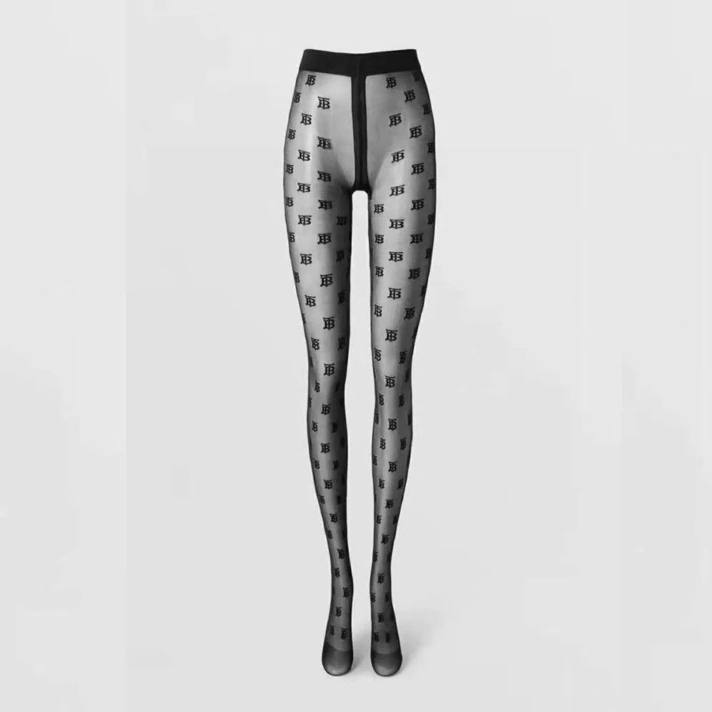 Burberry Crystal Letter Graphic Tights for Women Burberry Crystal Letter Graphic Tights for Women