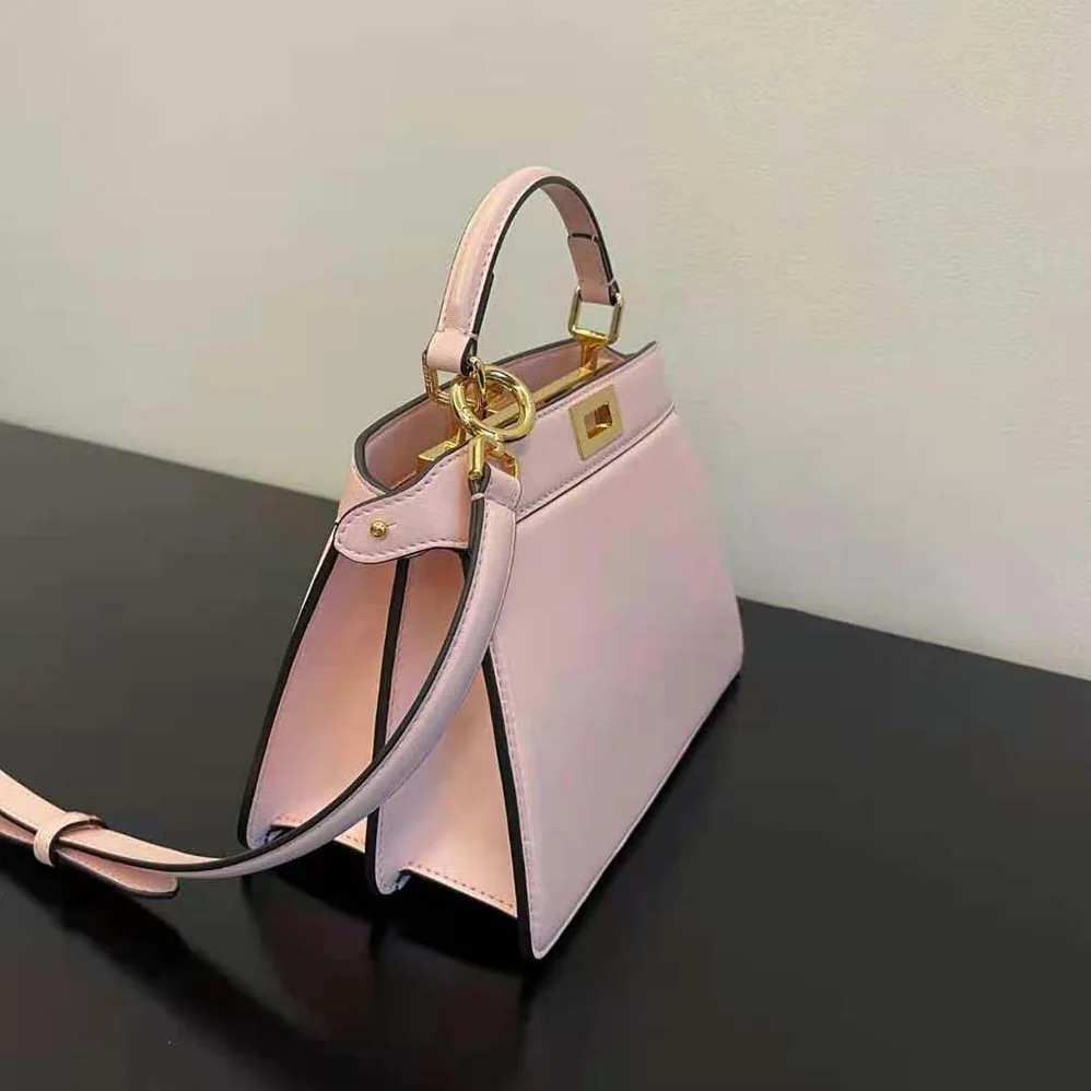 Fendi Peekaboo ISeeU Petite Pink Padded Nappa Leather Bag for Women Fendi Peekaboo ISeeU Petite Pink Padded Nappa Leather Bag for Women