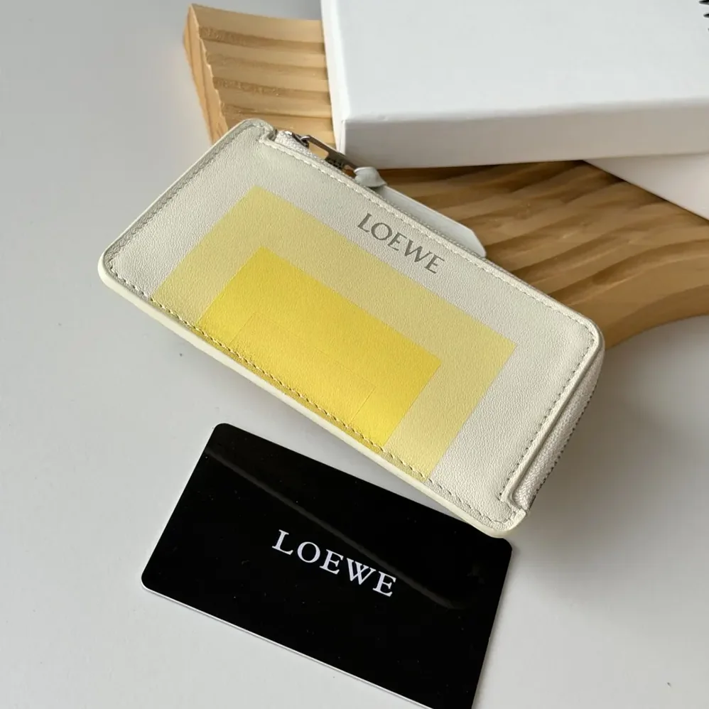 Loewe Coin Cardholder in Nappa Calfskin for Unisex in White Loewe Coin Cardholder in Nappa Calfskin for Unisex in White