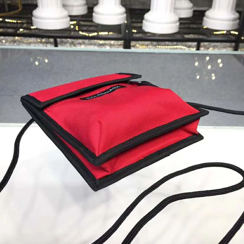 Balenciaga Explorer Pouch Strap for Men in Red