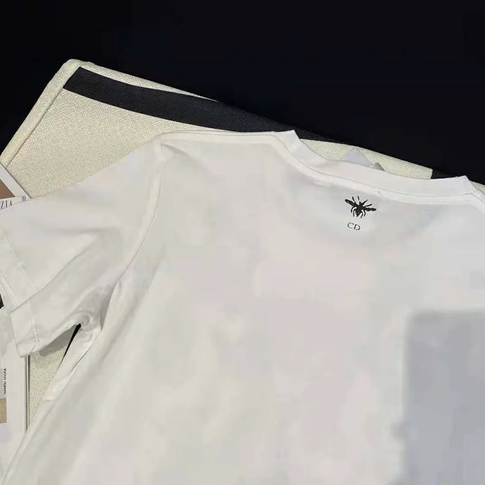 Dior T-Shirt White Cotton Jersey with Pastel Pink Toile de Jouy Mexico Motif for Women Dior T-Shirt White Cotton Jersey with Pastel Pink Toile de Jouy Mexico Motif for Women