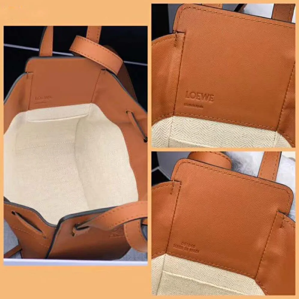 Loewe Hammock Small Bag in Soft Grained Calf for Women in Brown