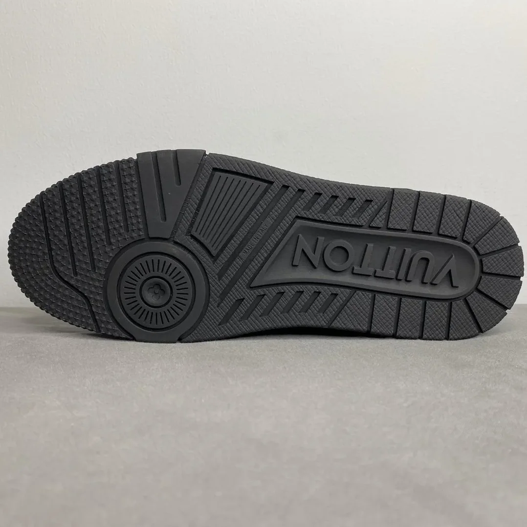 Louis Vuitton Trainer Sneaker Mix Of Materials Black Virgil Abloh