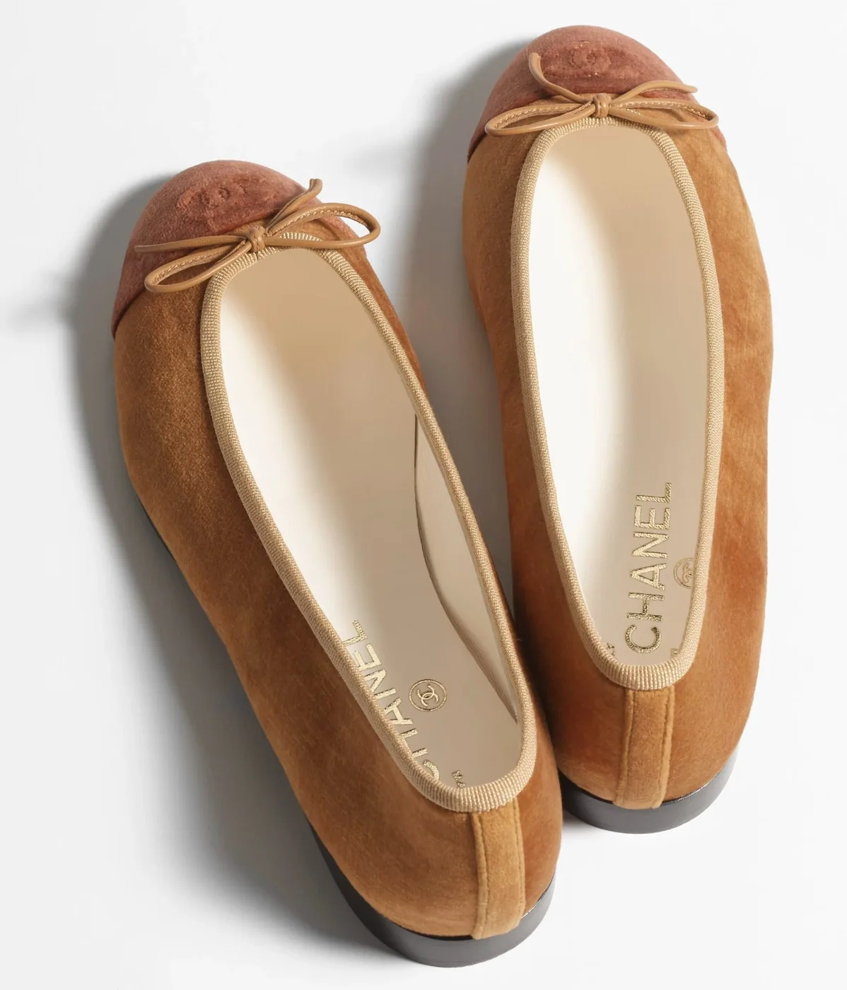 Chanel Ballet Flats Brown NZA09