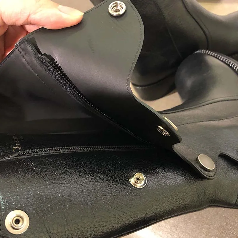 Dior Shoes Diorodeo Calfskin Leather Ankle Boot 35mm Heel Hight for Women in Black