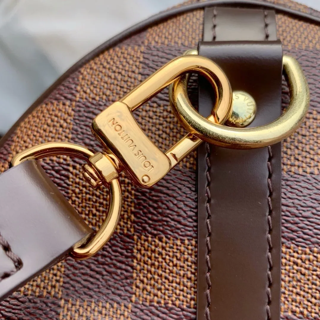 Louis Vuitton Speedy Bandouliere 25 Top Handle Bag in Brown Gold Hardware