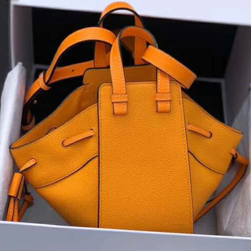 Loewe Hammock Dw Mini Bag in Nappa Calf for Women in Orange