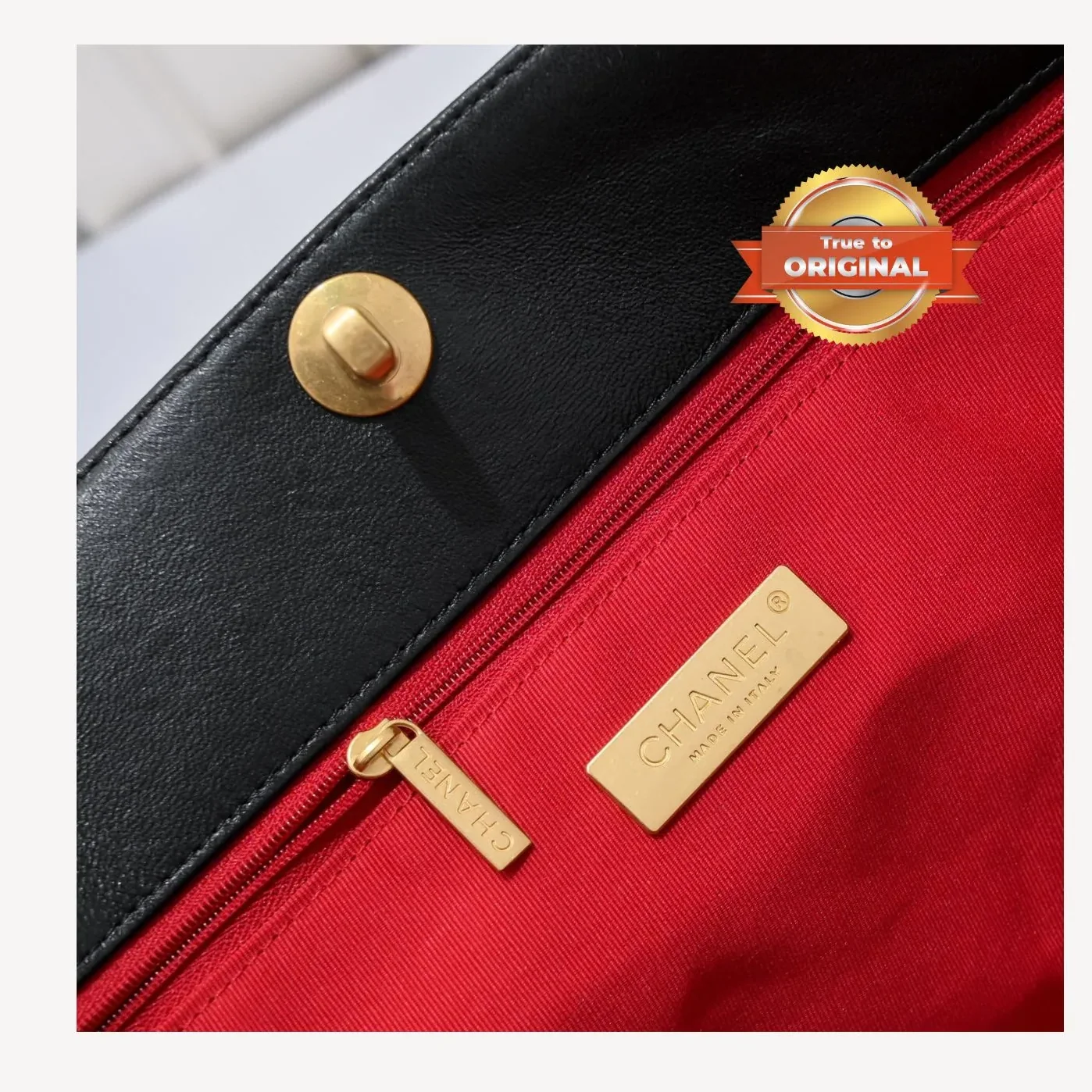 Chanel Shopping Tote Bag in Dark Red Gold Hardware