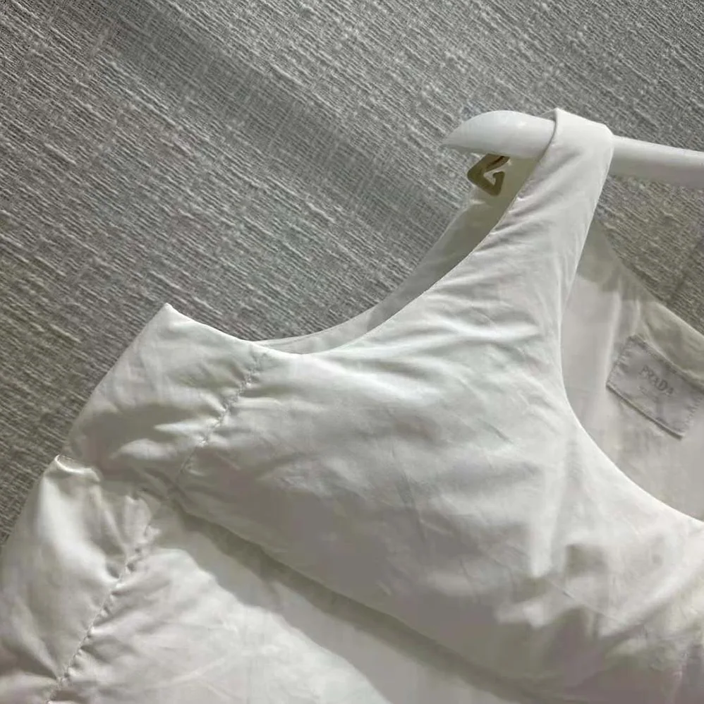 Prada Padded Cotton Top for Men in White