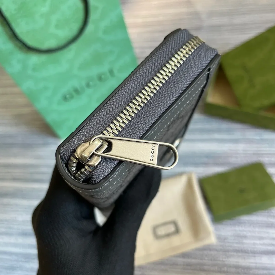 Gucci Ophidia Zip Around Wallet Supreme Canvas Grey / Gucci Ophidia Zip Around Wallet Supreme Canvas Grey /