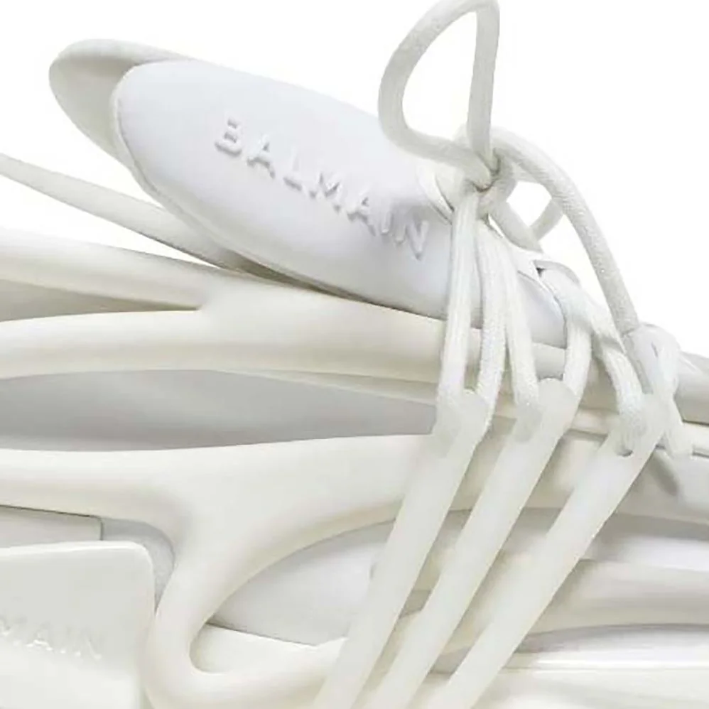 Balmain Unicorn Trainers in Neoprene and Leather for Unisex in White Balmain Unicorn Trainers in Neoprene and Leather for Unisex in White