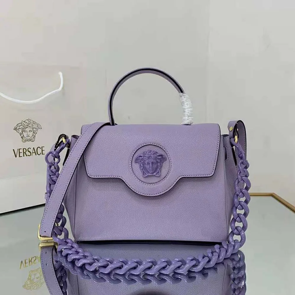 Versace La Medusa Medium Handbag Crafted From Premium leather for Women Versace La Medusa Medium Handbag Crafted From Premium leather for Women