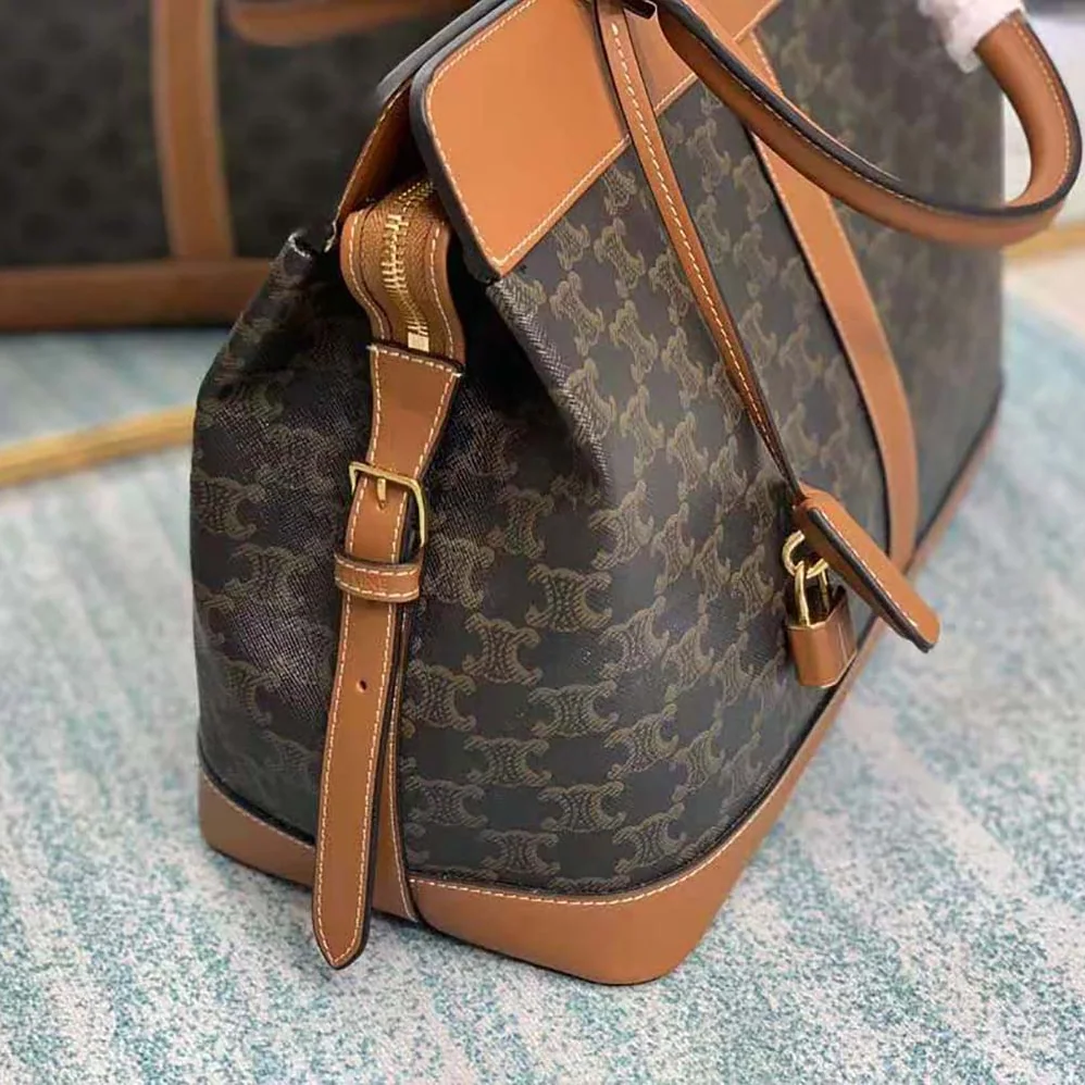 Celine Medium Cabas DE France Bag in Triomphe Canvas and Calfskin for Women Celine Medium Cabas DE France Bag in Triomphe Canvas and Calfskin for Women