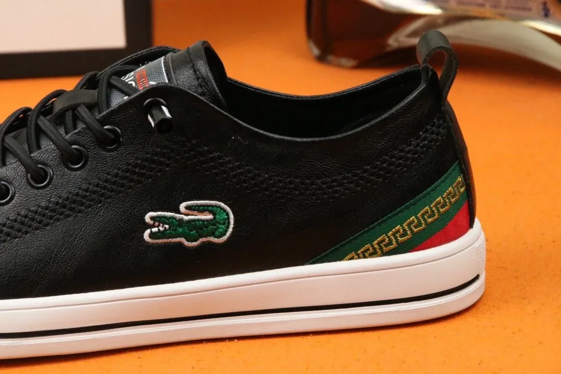 Gucci Sneaker Loafer With Embroidered Crocodile Black for Men