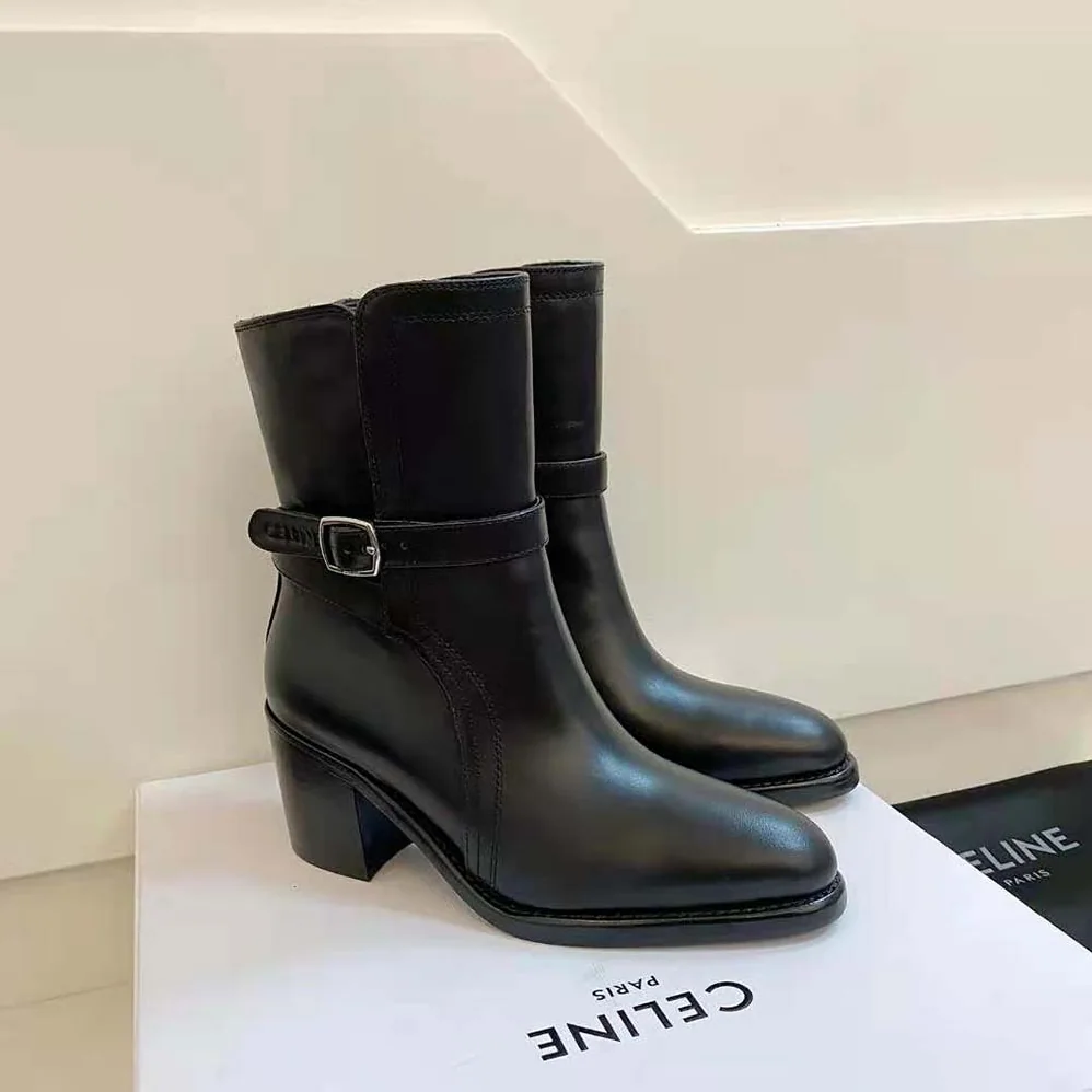 Celine Condé Jodhpur Boot in Calfskin for Women in Black Celine Condé Jodhpur Boot in Calfskin for Women in Black