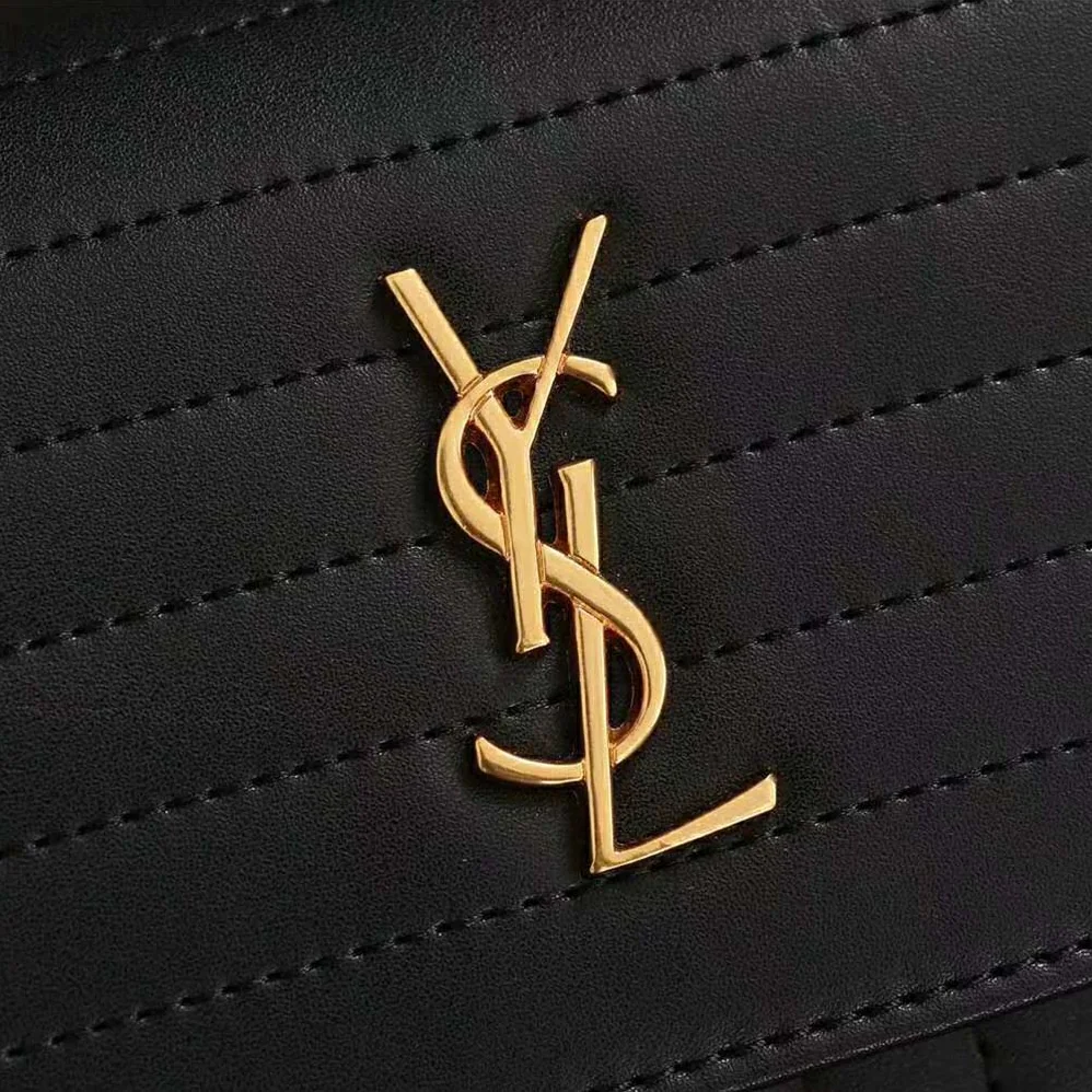 Saint Laurent YSL Victoire Chain Bag Crinkled Leather for Women in Black Saint Laurent YSL Victoire Chain Bag Crinkled Leather for Women in Black