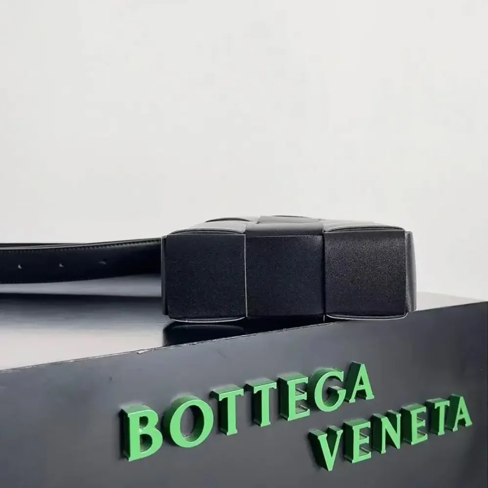 Bottega Veneta Mini Cassette Cross-Body Bag for Unisex in Black
