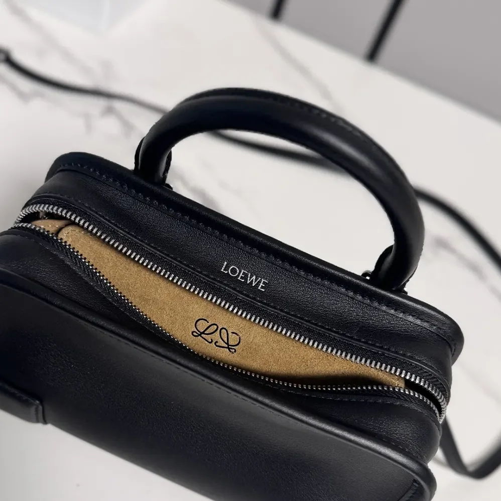 Loewe Mini Amazona 180 Bag in Soft Calfskin for Women in Black