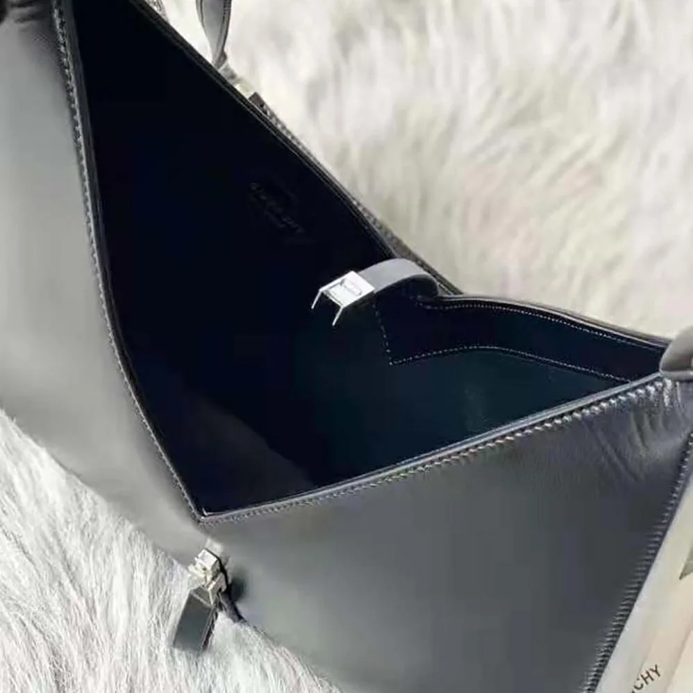 Givenchy Small Cut Out Bag in Box Leather with Chain for Women in Black