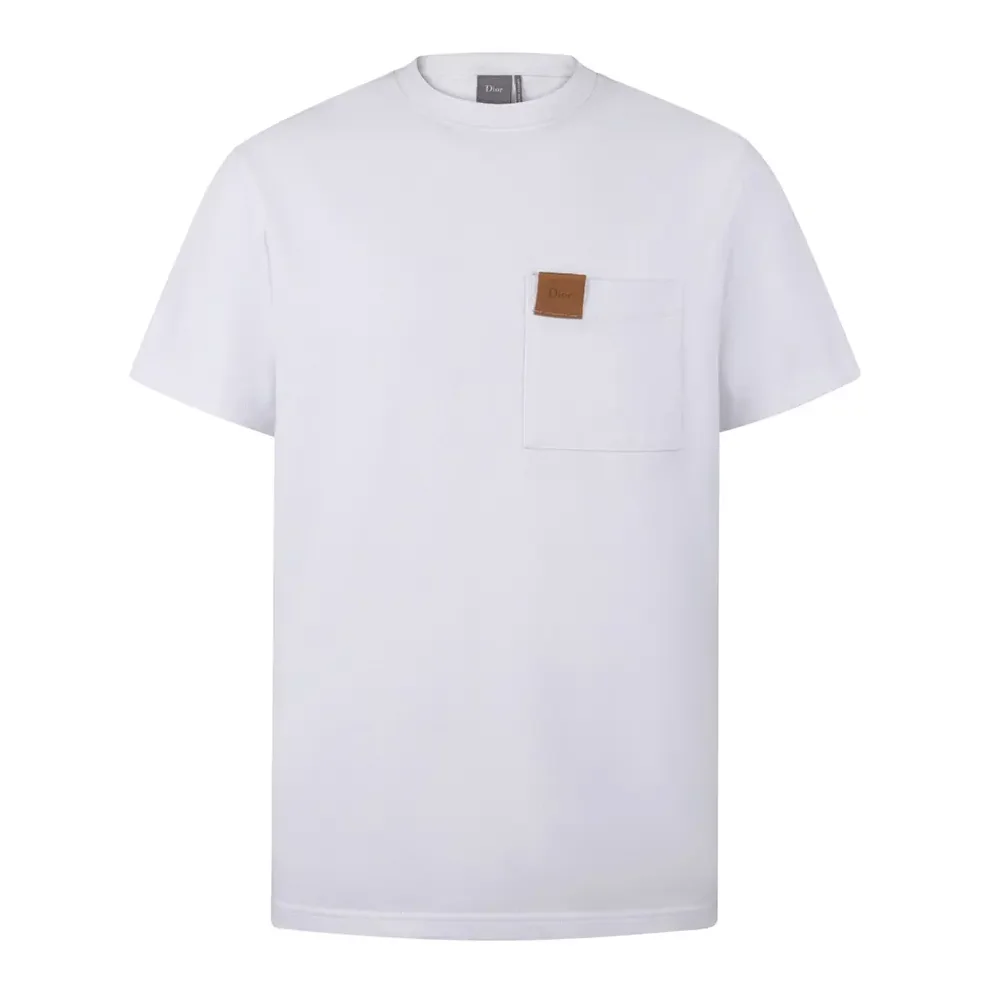 Dior T-Shirt with Pocket Relaxed Fit White Cotton Jersey for Women Dior T-Shirt with Pocket Relaxed Fit White Cotton Jersey for Women