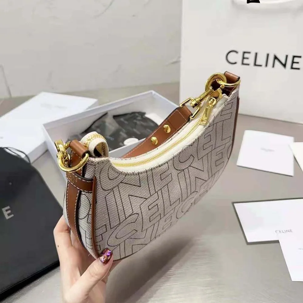 Celine Medium Ava Strap Bag in Textile with Celine All for Women in Over Print Celine Medium Ava Strap Bag in Textile with Celine All for Women in Over Print