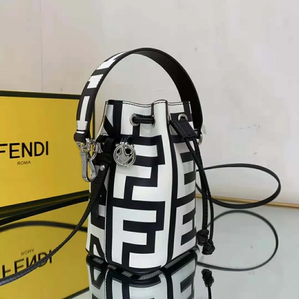 Fendi Mon Tresor Two-Tone Printed Leather Fendi Roma Capsule Mini for Women in Bag Fendi Mon Tresor Two-Tone Printed Leather Fendi Roma Capsule Mini for Women in Bag
