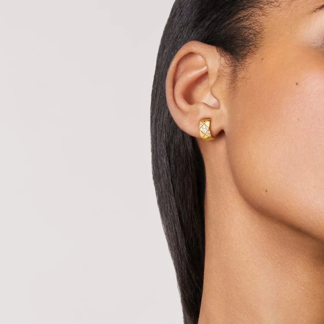 Chanel Coco Crush Earrings Gold Hardware