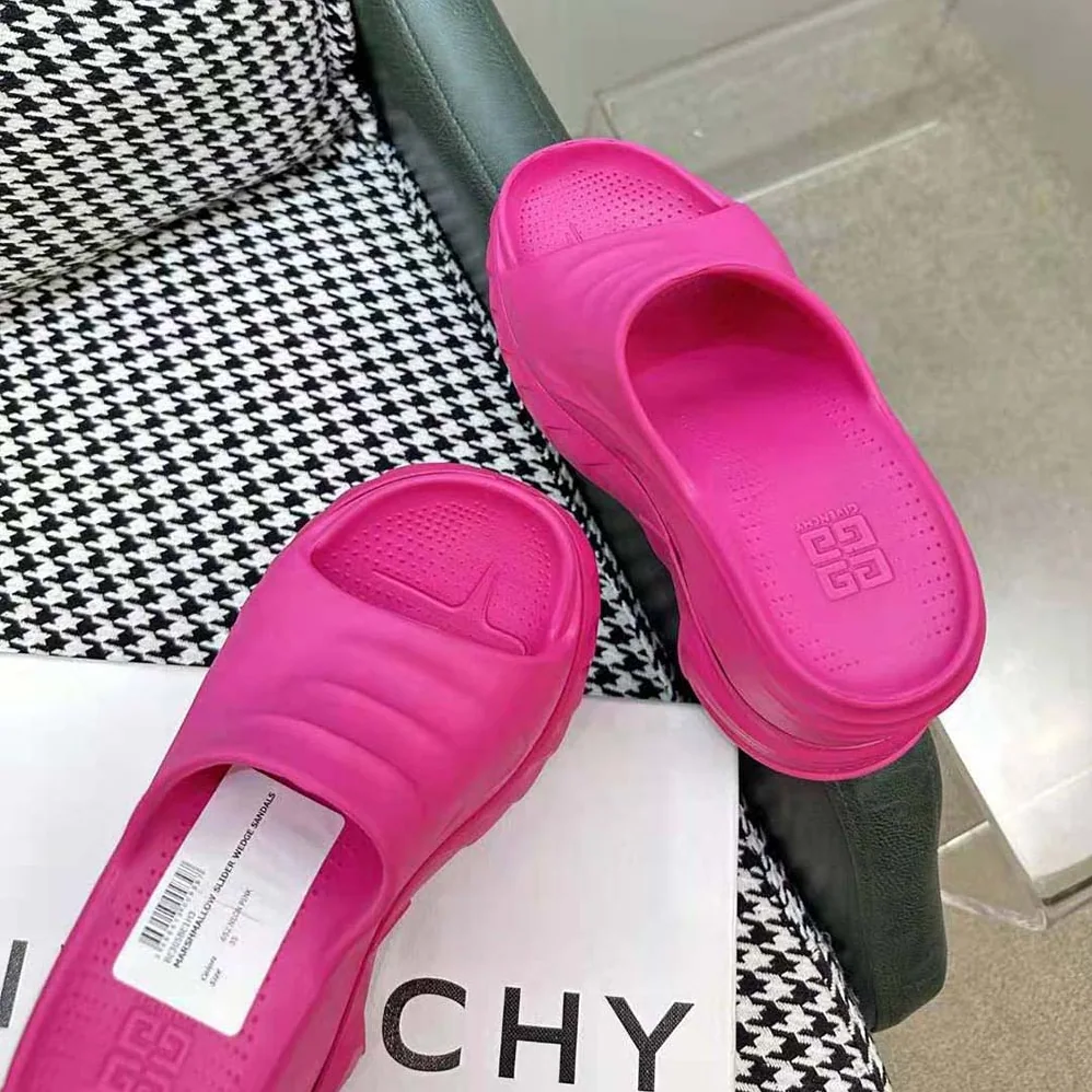 Givenchy Marshmallow Wedge Sandals in Rubber for Women in Pink
