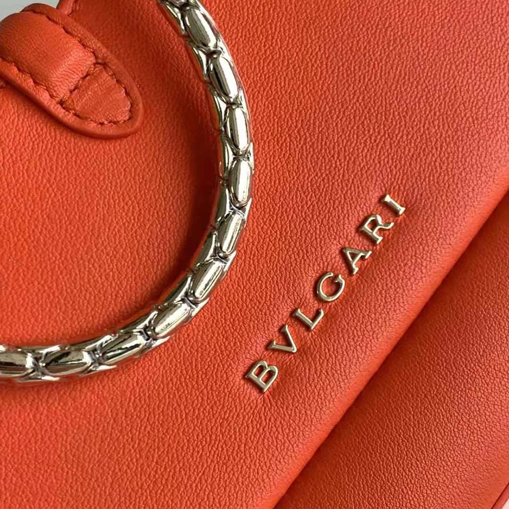 Bvlgari Serpenti Baia Small Shoulder Bag in Calf Leather for Women in Orange Bvlgari Serpenti Baia Small Shoulder Bag in Calf Leather for Women in Orange