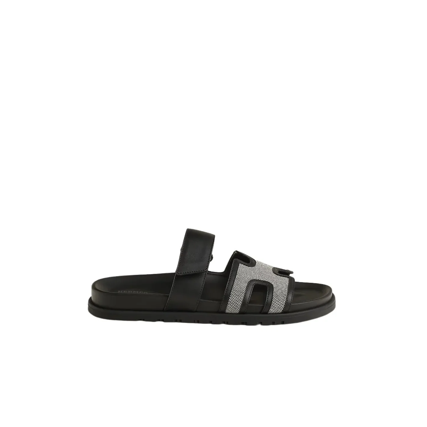Hermes Chypre Sandals Prunoir in Noir