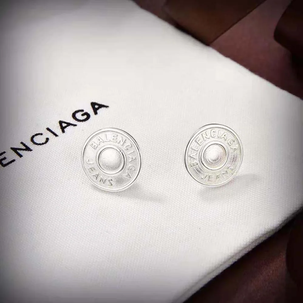 Balenciaga Jeans Earrings in Light Silver for Women Balenciaga Jeans Earrings in Light Silver for Women