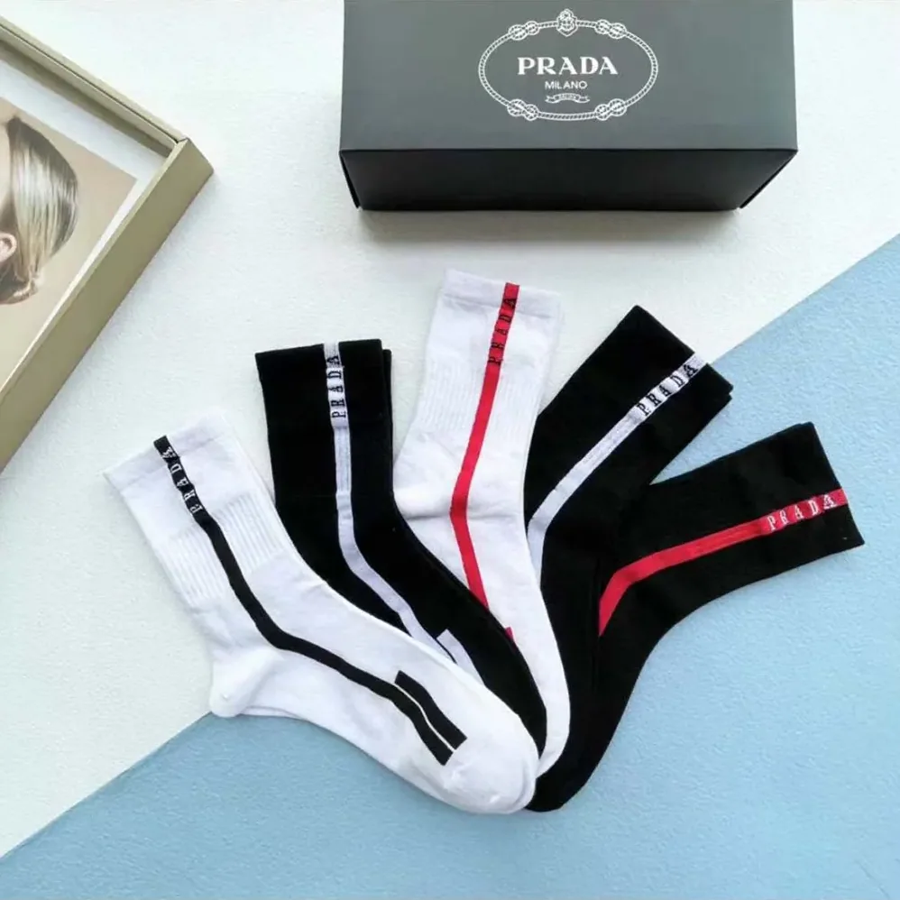 Prada Re-Nylon Knit Socks 5pcs for Unisex Prada Re-Nylon Knit Socks 5pcs for Unisex