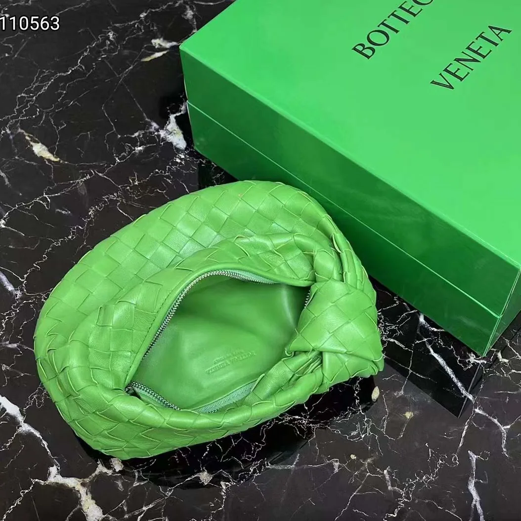 Bottega Veneta Mini Jodie Intrecciato Parakeet Leather Tote Bag for Women in Green Bottega Veneta Mini Jodie Intrecciato Parakeet Leather Tote Bag for Women in Green