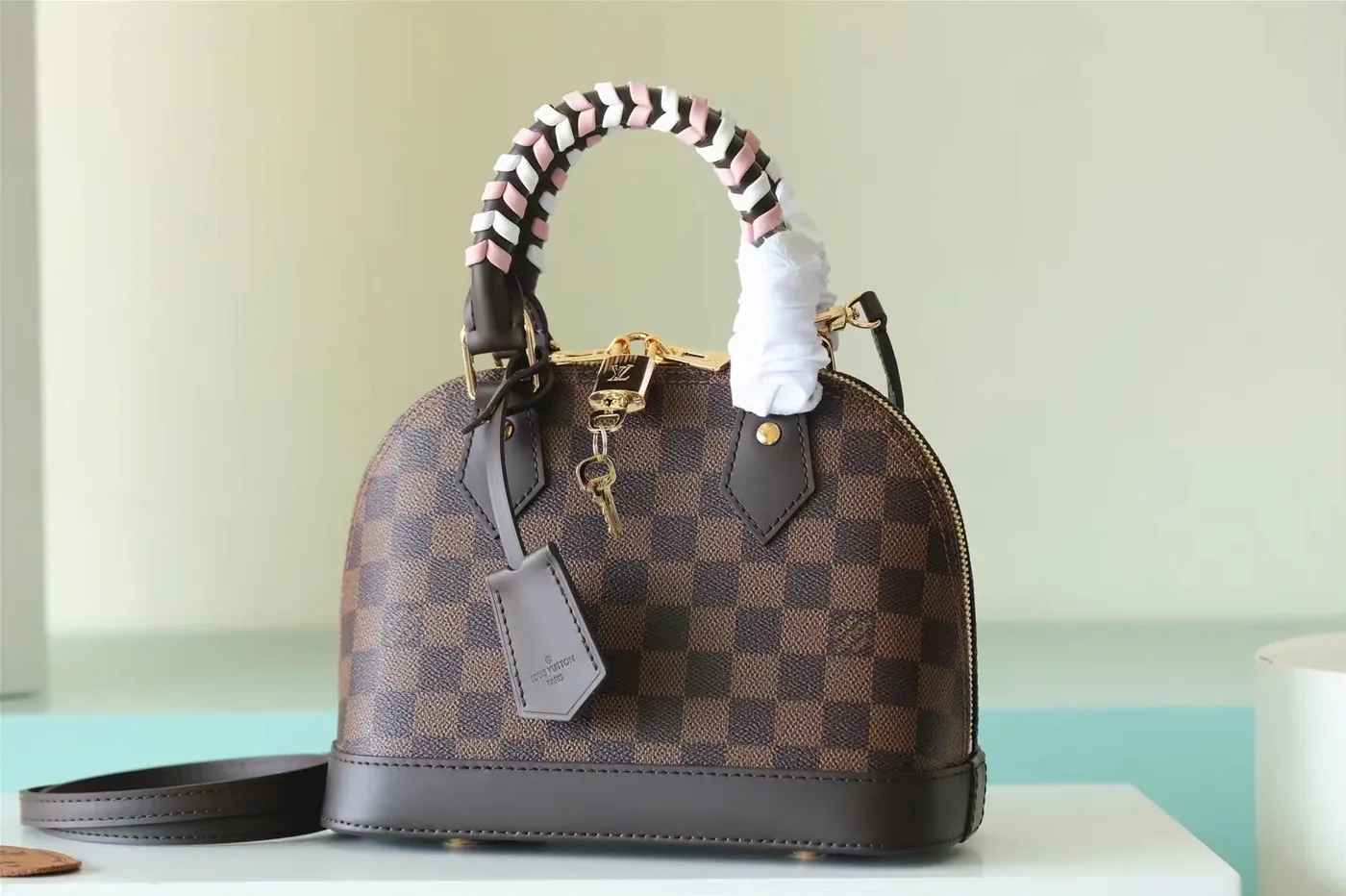 Louis Vuitton Alma BB Top Handle Bag in Brown Gold Hardware Louis Vuitton Alma BB Top Handle Bag in Brown Gold Hardware