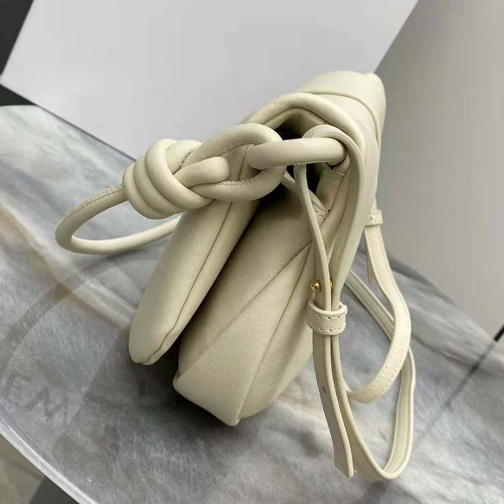 Loewe Paseo Satchel in Shiny Nappa Calfskin for Women in White