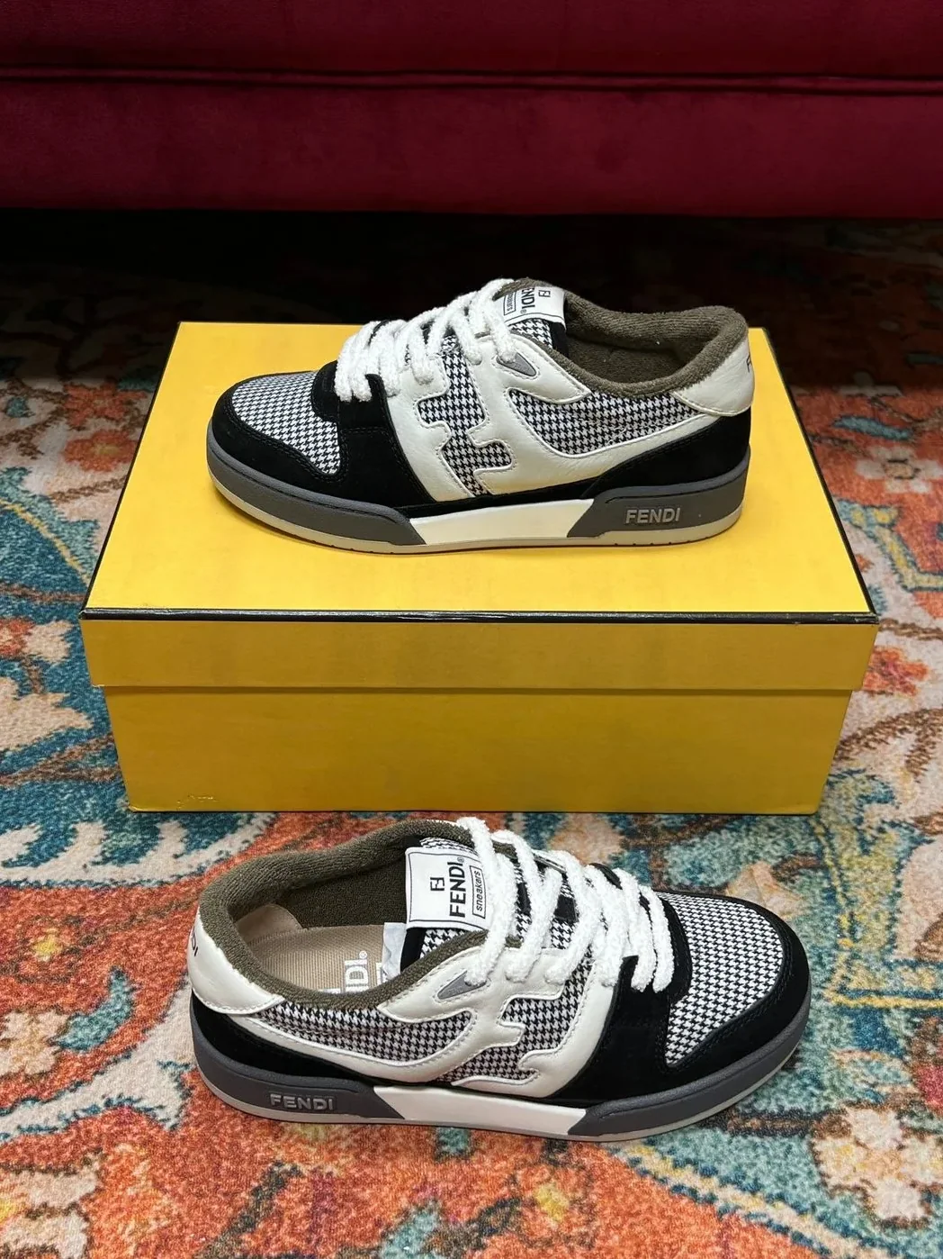 Fendi Match Low Tops In Black