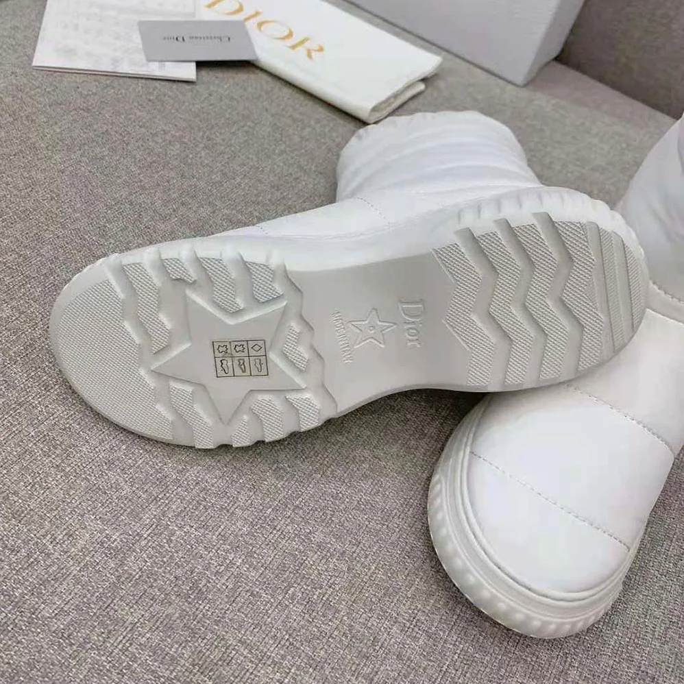 Dior Dior Frost Ankle Boot White Quilted Nylon and Shearling for Women