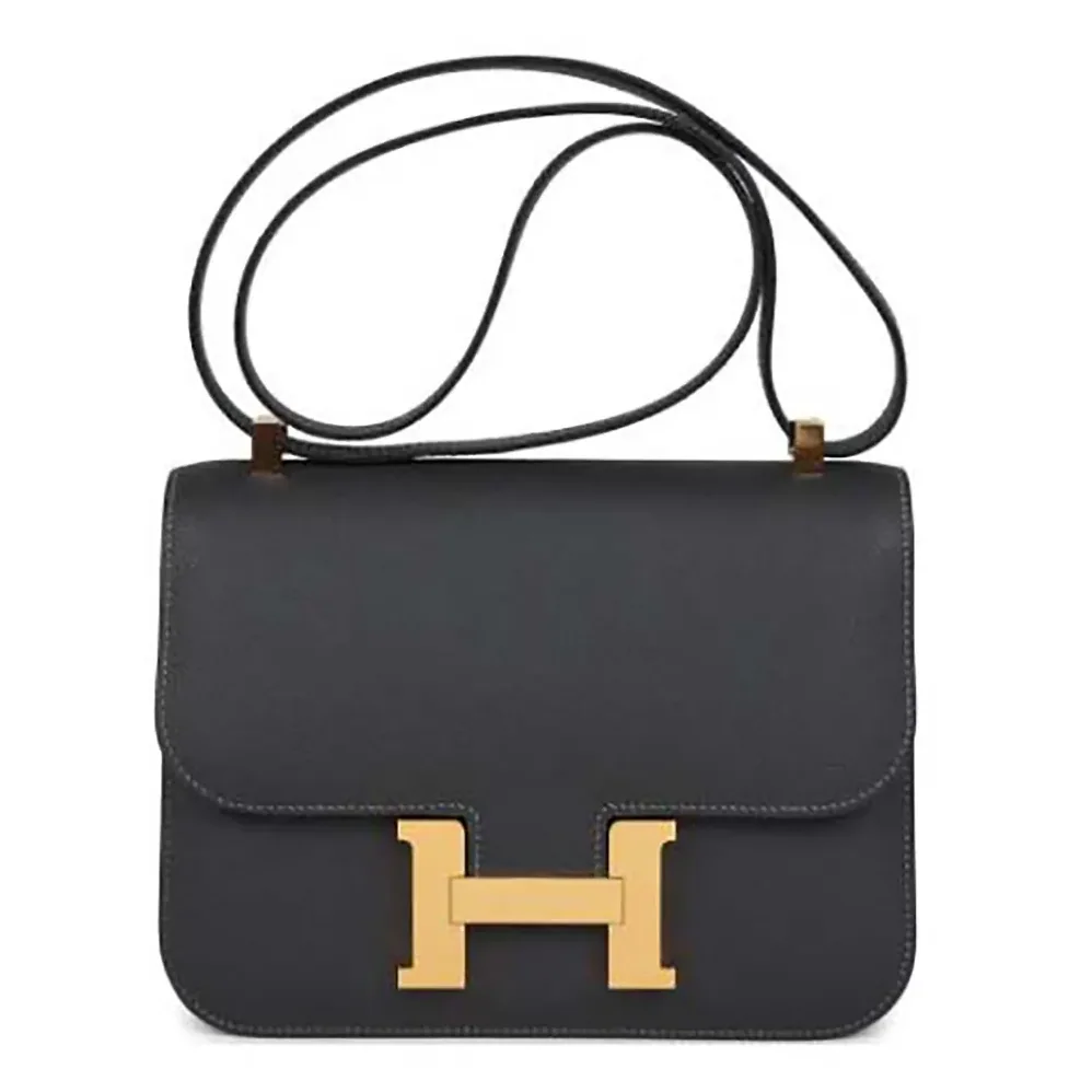 Hermes Constance 24 Bag Epsom Leather for Women in Black/Gold